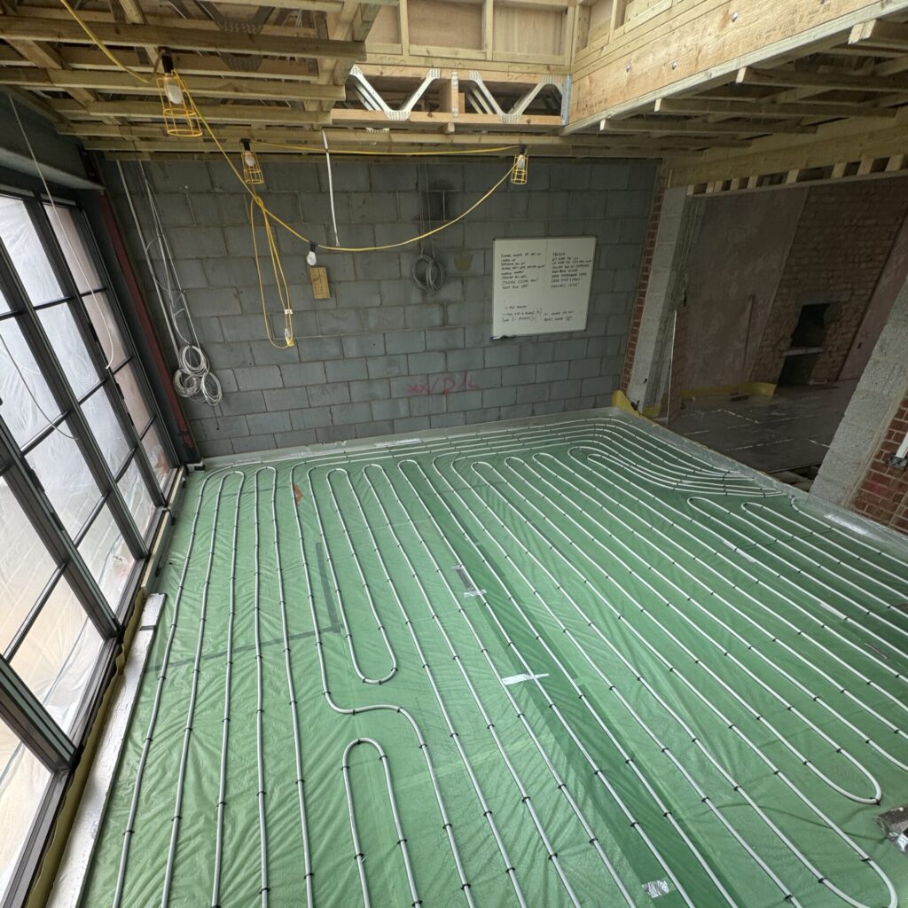 underfloor heating installation in home in ipswich suffolk